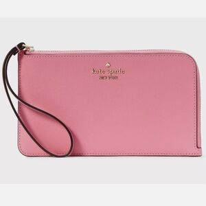 Kate Spade Lucy Wristlet Blossom Pink Leather Wallet $139